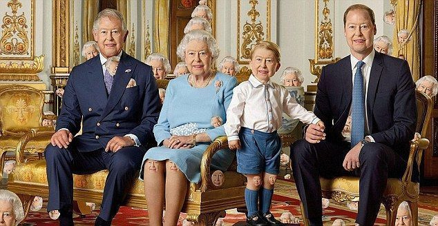 Imgur 사용자는 이 초상화에서 여왕의 얼굴 사진 90장을 찾기 위해 인터넷에 도전하여 여왕의 90번째 생일에 경의를 표했습니다.