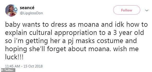 Confuso: Uma mãe admitiu que está lutando para descobrir como explicar a apropriação cultural para sua filha de três anos, que quer se vestir como Moana para o Halloween