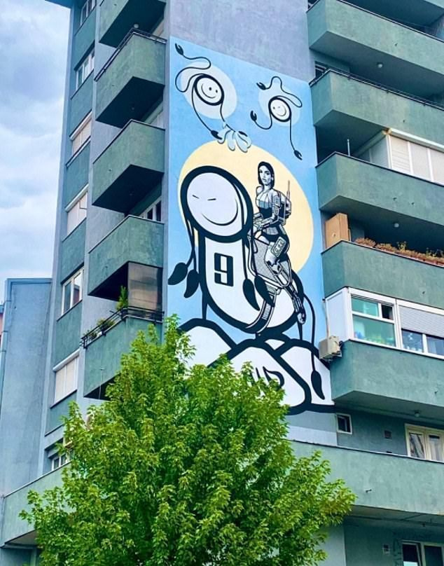 Kotikaupungin sankari! Dua Lipaa juhliva seinämaalaus Pristinassa