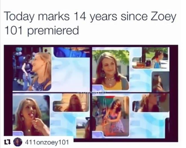 Ретроспектива: Џејми Лин Спирс, 27, глумила је у хит Ницкелодеоновој емисији Зои 101 до 2008. и поделила објаву поводом прославе 14. годишњице у четвртак