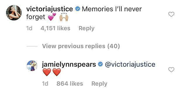 Љубав: Ко-звезда Викторија Џастис је коментарисала Џејми Лин