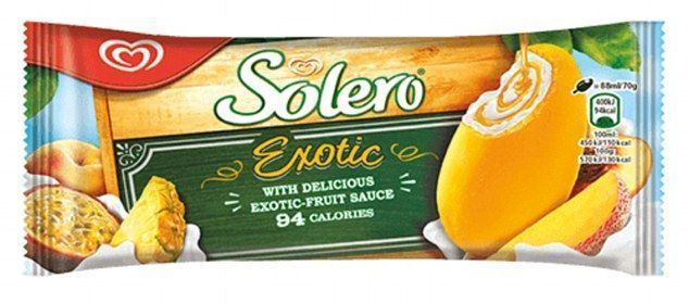 Eksootilise puuviljakastmega Exotic Solero kalorisisaldus on mõistlikult 94, asetades selle keskmise märgi ümber