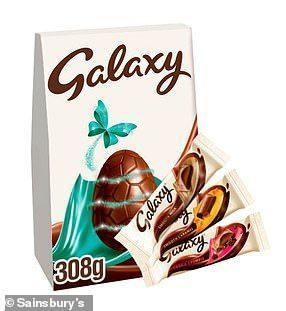 O ovo Galaxy Indulgence custava £ 8 em Sainsbury