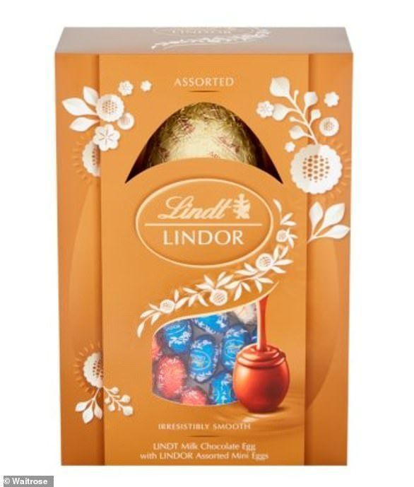 O Ovo de Páscoa de Chocolate Sortido Lindt Lindor (215g) é atualmente mais barato na Tesco e Sainsbury