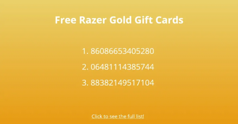  Δωρεάν δωροκάρτες Razer Gold