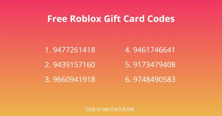   Δωρεάν κωδικοί δωροκάρτας Roblox