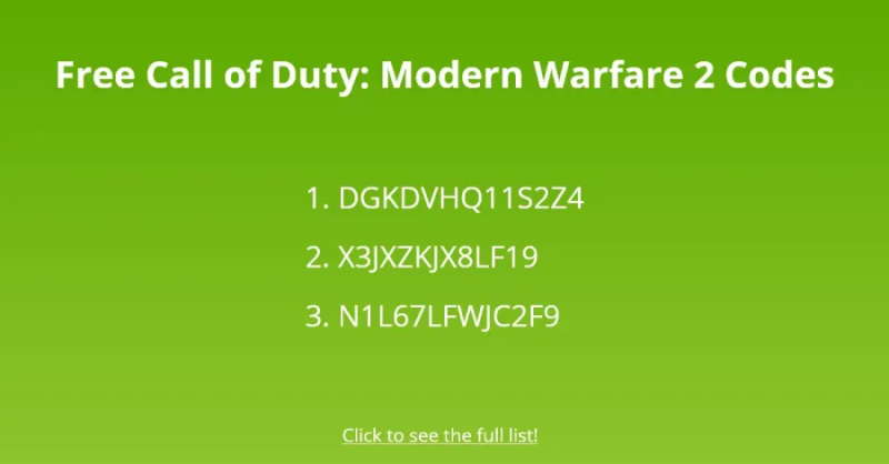   Κωδικοί Modern Warfare 2